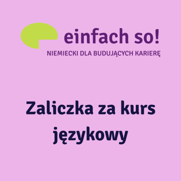 Zaliczka za kurs językowy