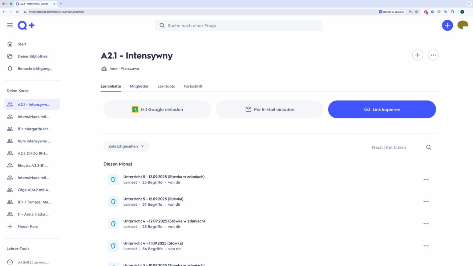 Korzystamy z Quizlet