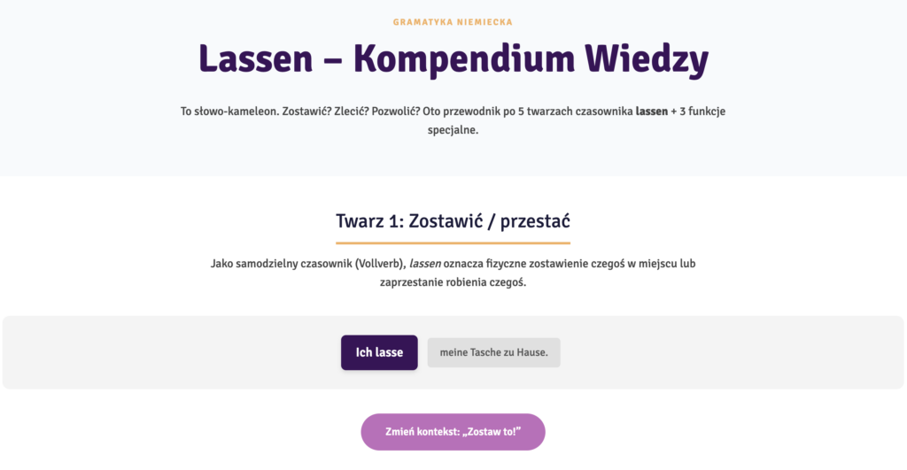 Czasownik lassen - einfach so!